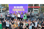 Balconeras del B en la Juntada Feminista 