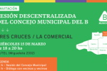 Concejo Municipal del B sesionará en Tres Cruces/La Comercial