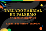 Tablado barrial en Palermo: sumate a la organización 