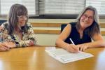 Alcaldesa Silvana Pissano y decana Carmen Midaglia firman convenio para cupos de cuidados 