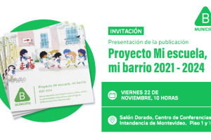 Será el viernes 22 de noviembre, a las 10:00 horas, en el Salón Dorado del Centro de Conferencias de la Intendencia de Montevideo. 