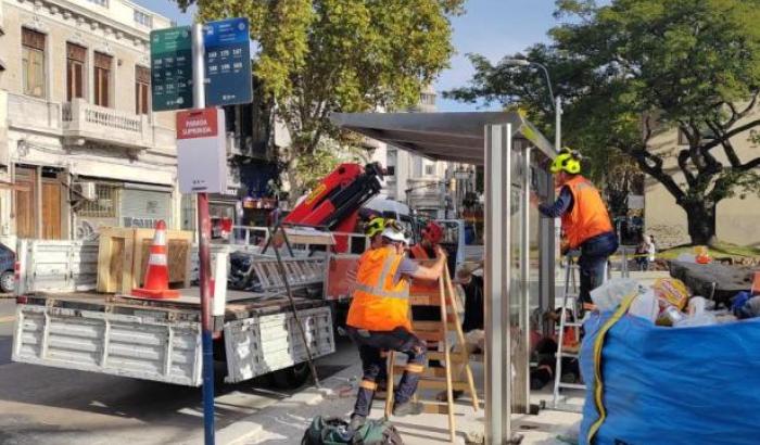 Renovación de paradas del transporte público