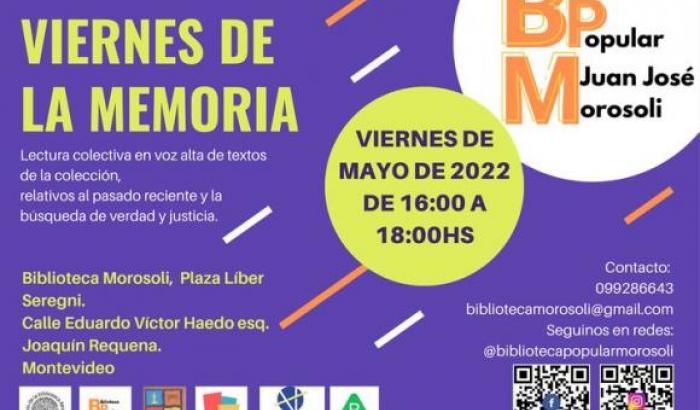 Actividad organizada por la Biblioteca Popular José Morosoli en el marco de Mayo Mes de la Memoria. 