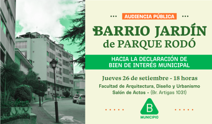 Municipio B reprogramó para el jueves 26 de setiembre la audiencia pública para avanzar hacia la declaración de "Bien de interés municipal".