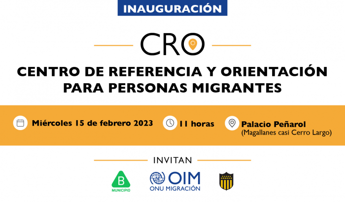 Una invitación del Club Atlético Peñarol, la Organización Internacional para las Migraciones (OIM) y el Municipio B. 