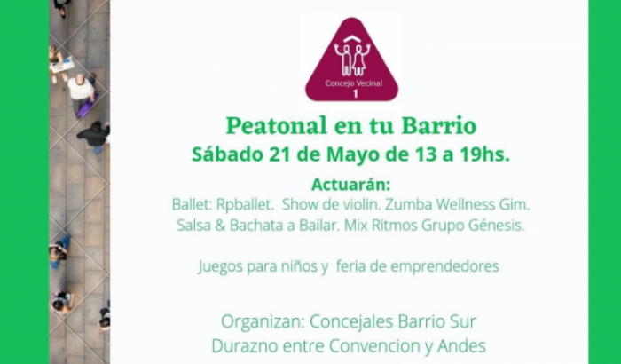 Sábado 21 de mayo de 13 a 19 horas el Concejo Vecinal 1/Subzona Barrio Sur invita a sumarse a una tarde a puro barrio. 