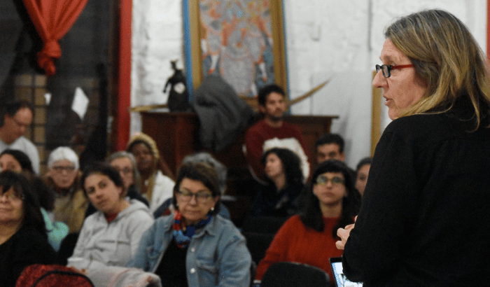 La presentación se realizó el 26 de octubre en la Casa de Cultura Afrouruguaya y fue acompañada por vecinos y vecinas del barrio. 