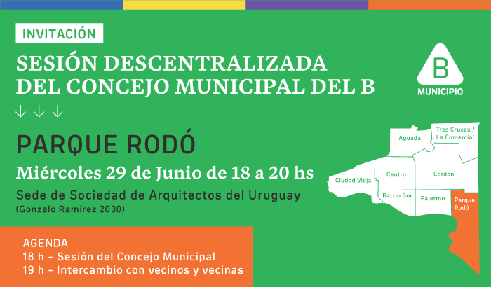 Concejo Municipal del B sesionará en el Parque Rodó