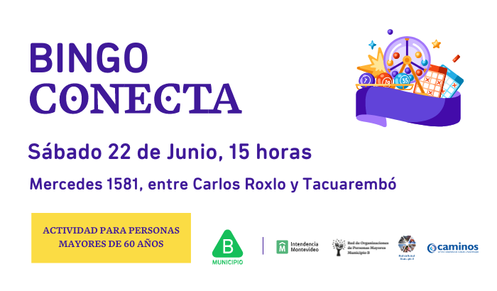 Una invitación para personas mayores de 60 años: sábado 22 de junio, 15 horas en Mercedes 1581. 