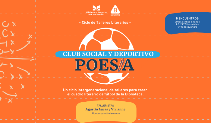Poesía y fútbol juegan juntos en el nuevo Ciclo de Talleres Literarios de la Biblioteca Morosoli