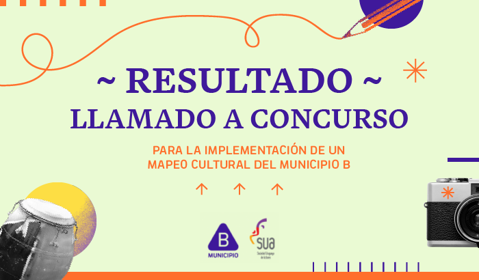 La Sociedad Uruguaya de Actores y el Municipio B publican resultado del llamado para contratación de equipo multidisciplinario para realizar mapeo cultural.